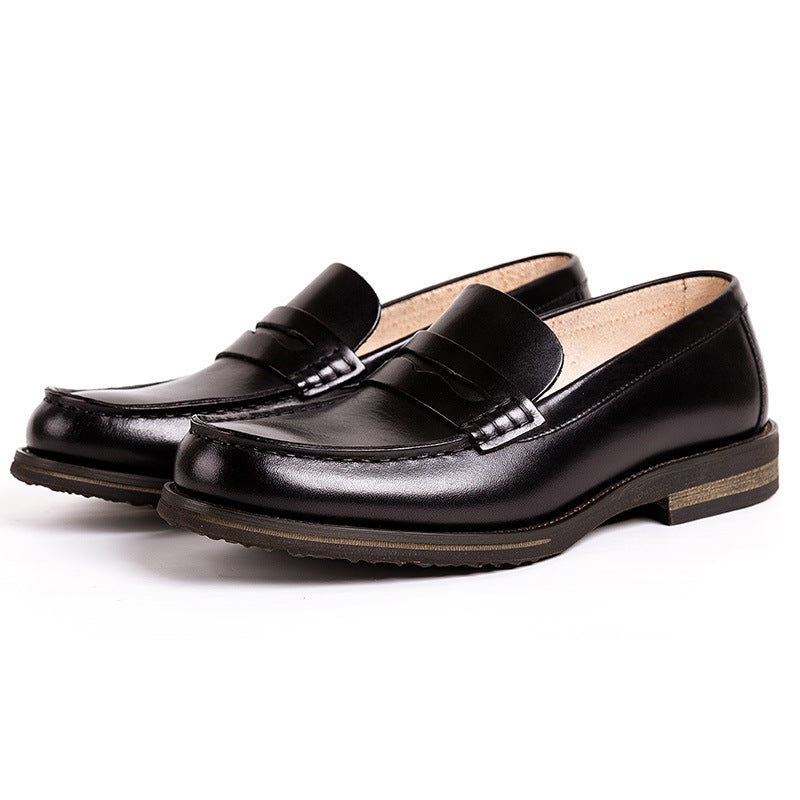 Leather shoes cowhide loafers