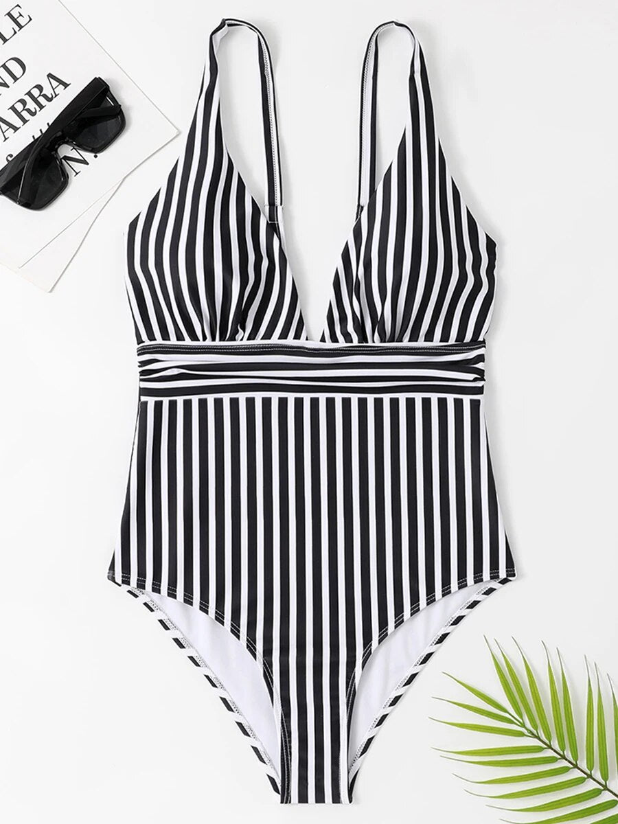 Sally™ - Stylish striped swimming costume