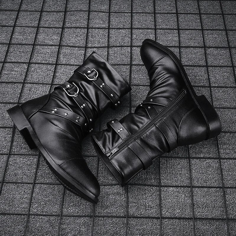 Men's - Vintage Leather Boots - Premium Quality - Stylish Footwear for Every Occasion