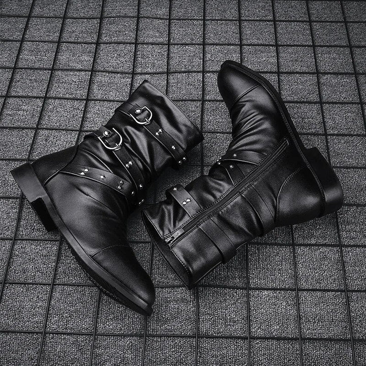 Men's - Vintage Leather Boots - Premium Quality - Stylish Footwear for Every Occasion