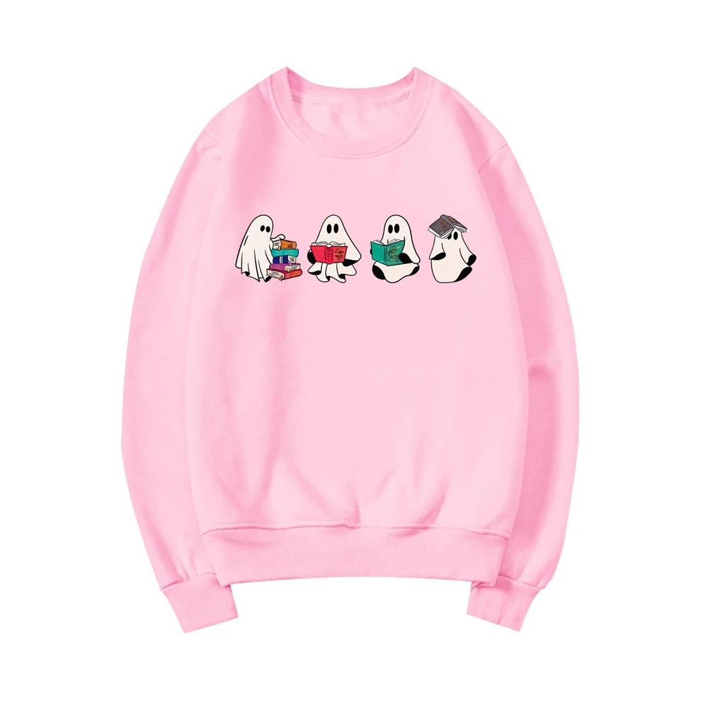 Cute graphic jumper with ghost motif for casual style