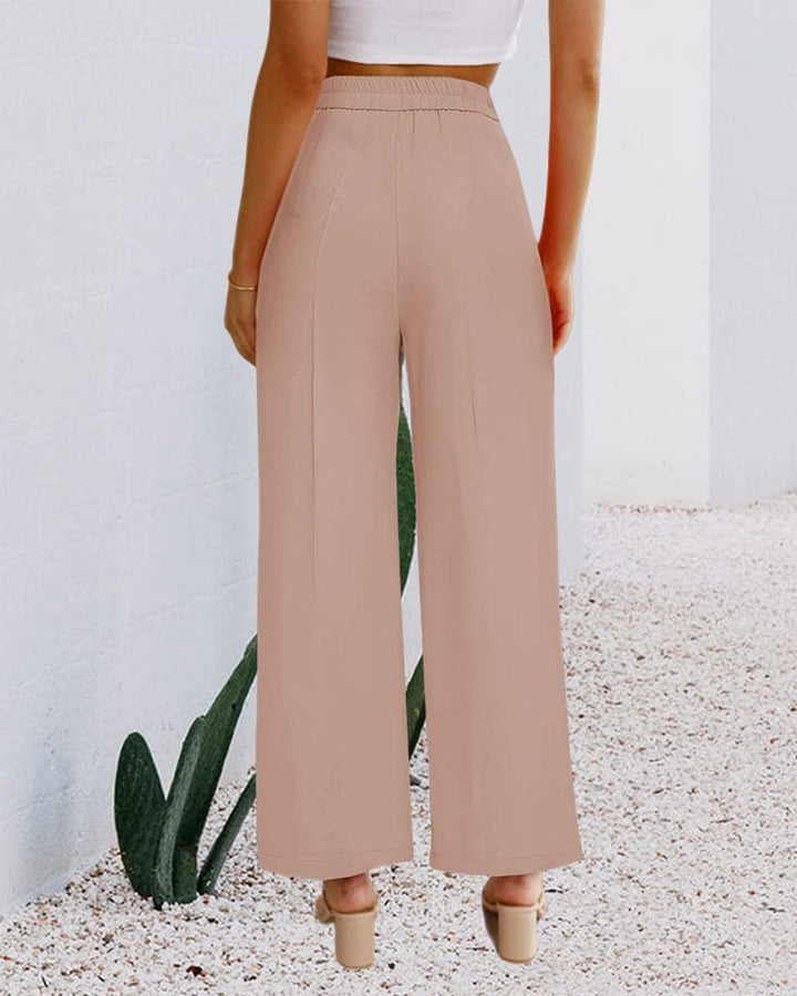 High-waisted trousers