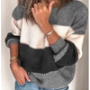 Soft colour block jumper, comfortable jumper