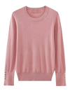 Fashionable Women's Sweater With Button Detail