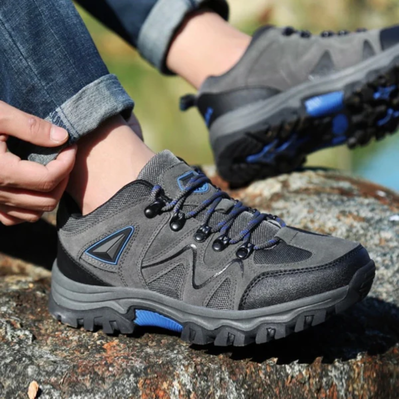 Men's - Lace-Up Hiking Shoes - Durable & Comfortable