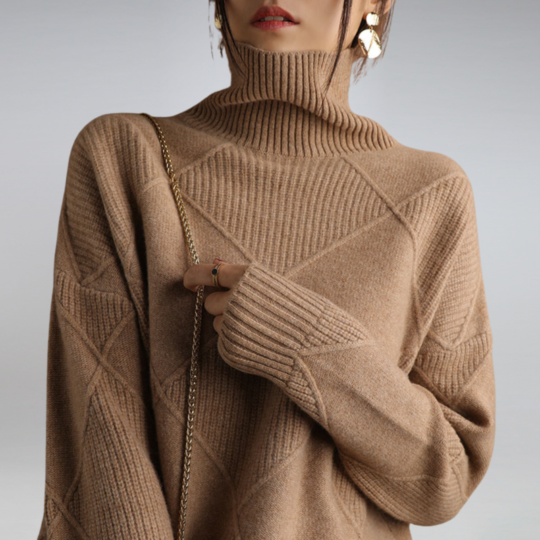 Women's - Turtleneck Sweater - Cashmere - Luxurious Warmth & Timeless Style