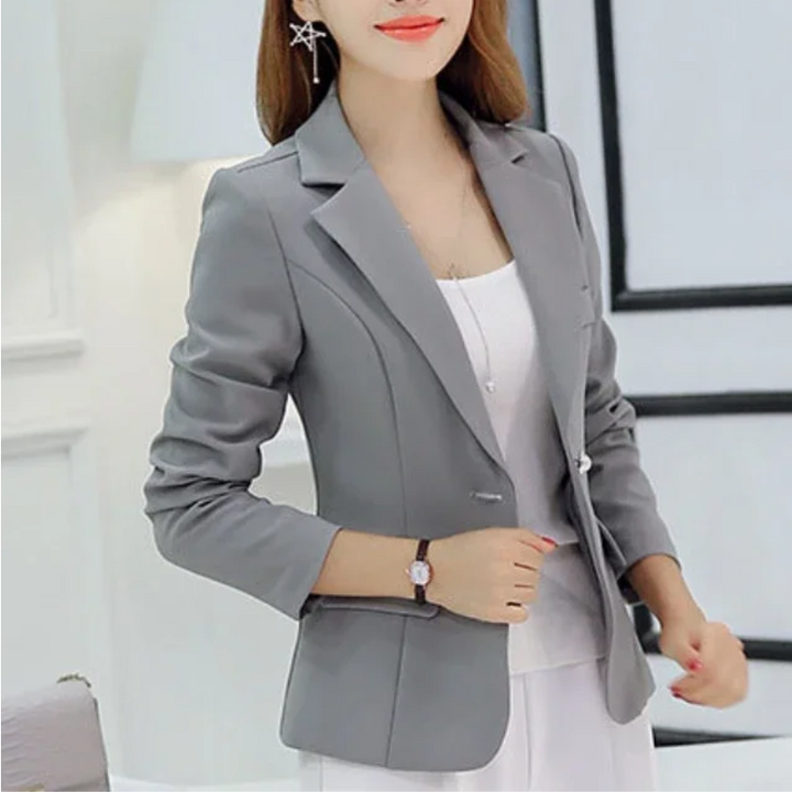 Elegant women's blazer with ankle button fastening