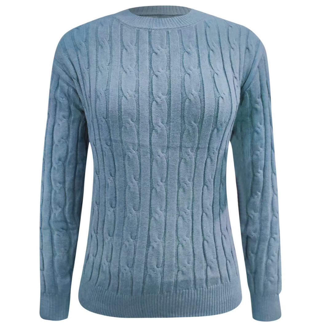 Casual long-sleeved knitted jumper for women