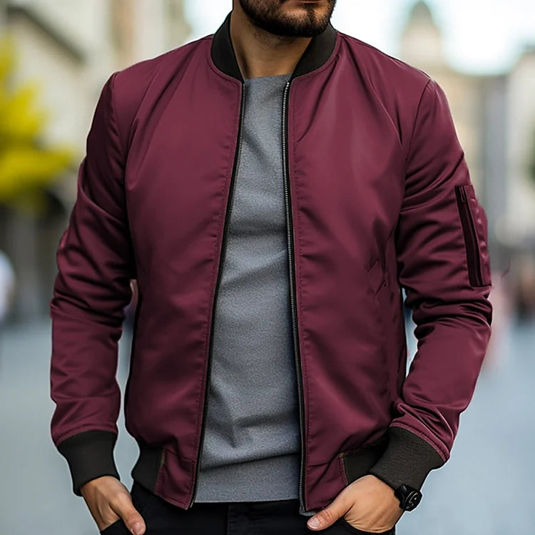 Men - Jacket - Bomber Style - Lightweight Zip