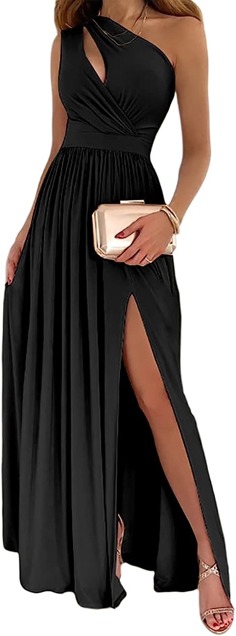 Minimalist High Split Cutout Sleeveless Elegant Dress