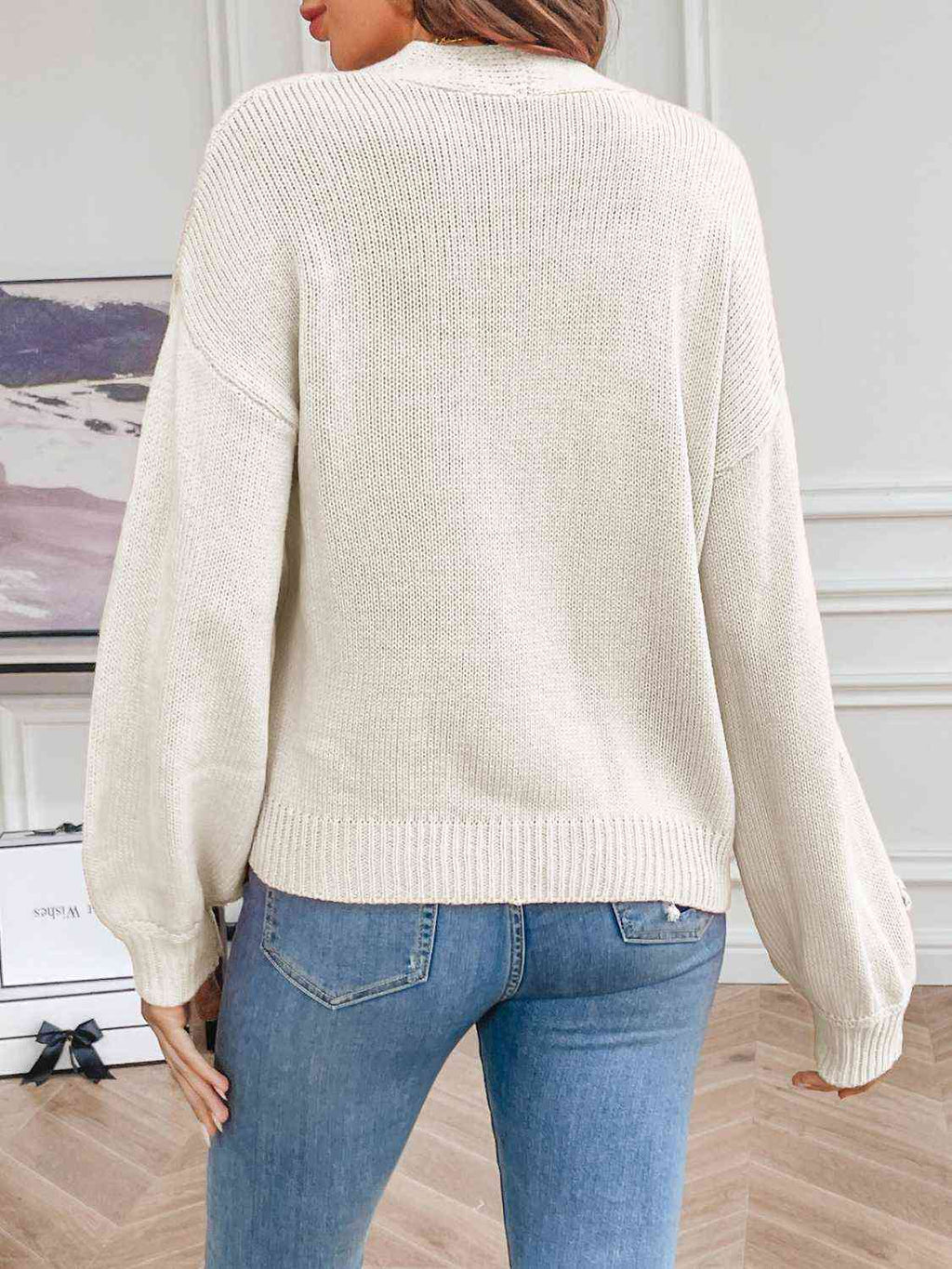 Women's - Floral Long Sleeve Open Front Cardigan - Lightweight & Stylish - Perfect Layering Piece