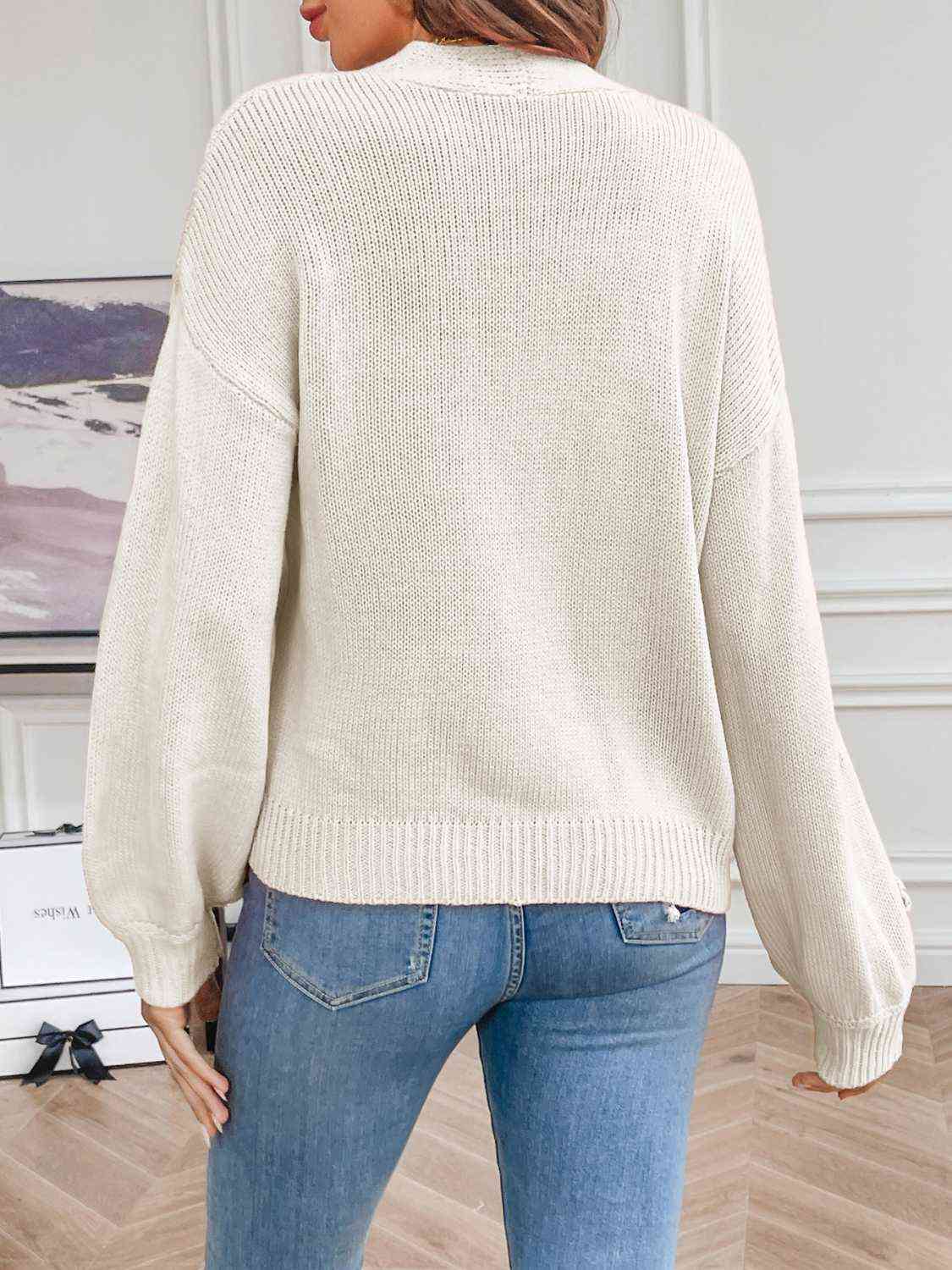 Women's - Floral Long Sleeve Open Front Cardigan - Lightweight & Stylish - Perfect Layering Piece