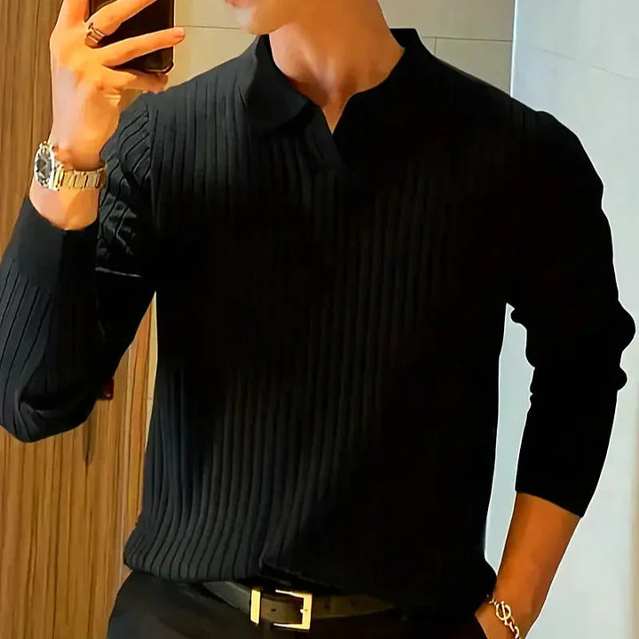 Men - Casual Jumper - Ribbed Knit - Comfortable & Stylish Knitwear for Everyday Wear
