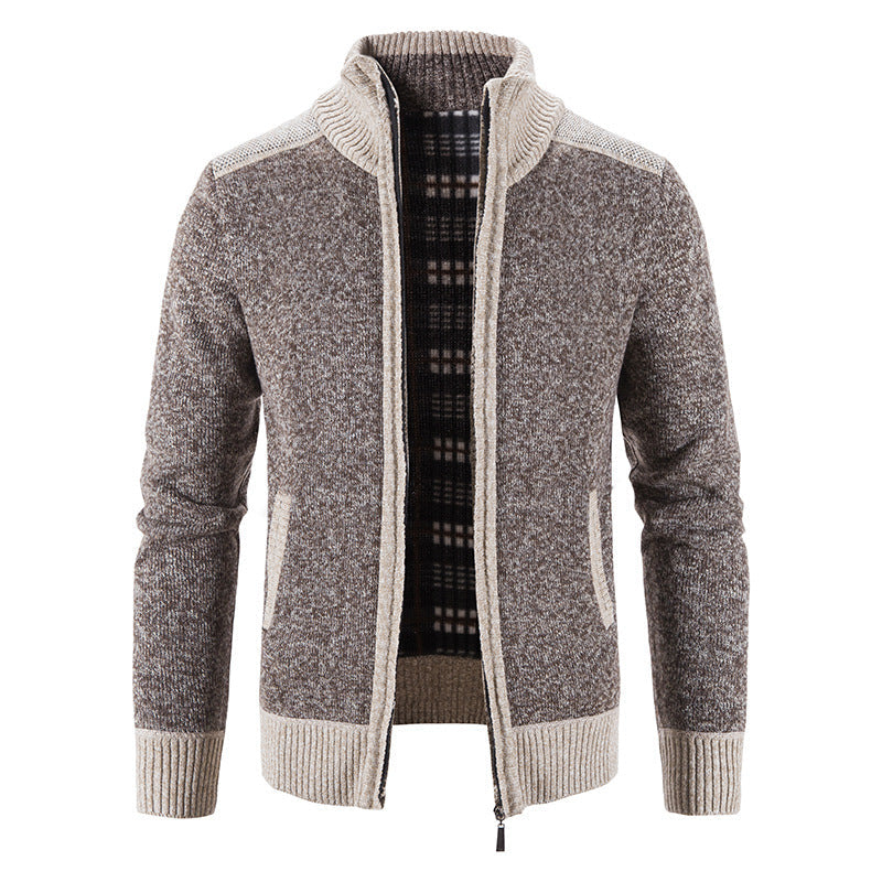 Men's jacket with stand-up collar and zip