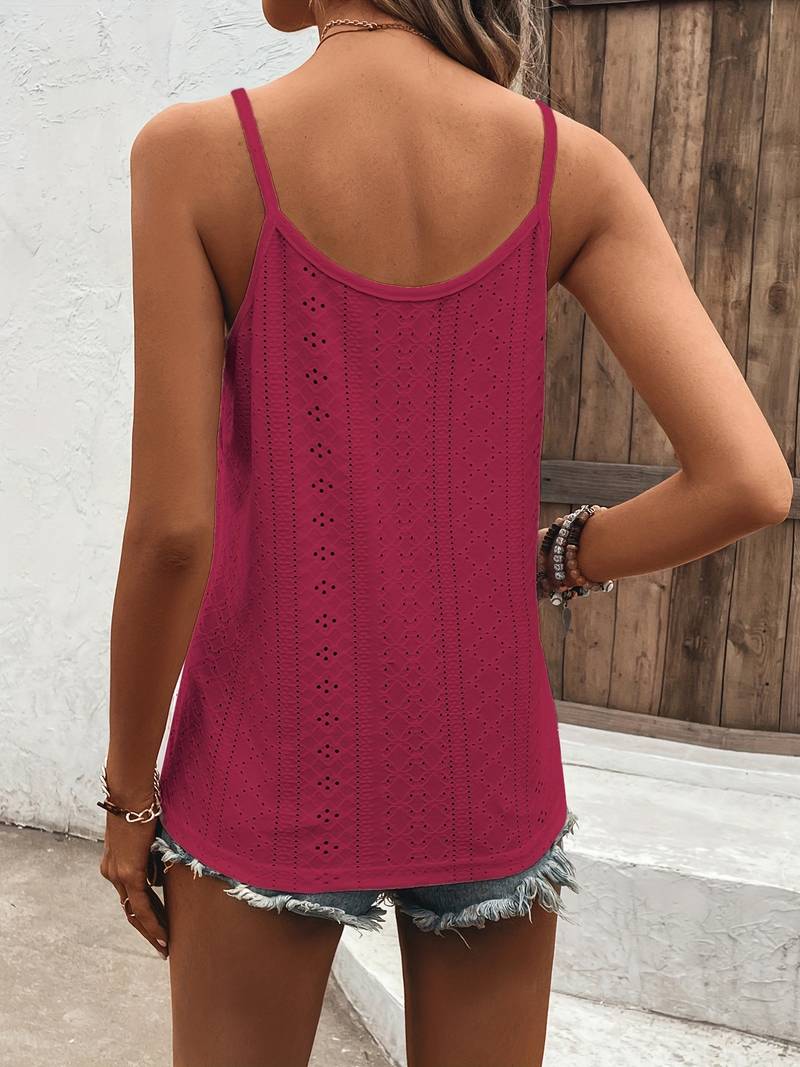Women's - Summer Shirt - Spaghetti Straps - Versatile V-Neck Style - Perfect for Warm Days