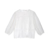 Trendy Mesh Long Sleeve Top Women's Ruffled Blouse