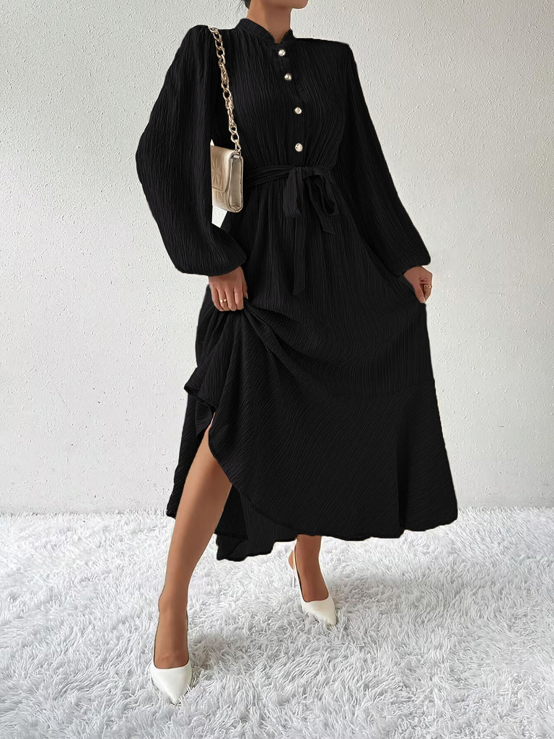 Women's - Elegant Long Sleeve Dress - Stylish Design - Perfect for Any Occasion - Women's Fashion