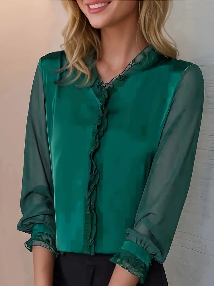 Long-sleeved Blouse, Elegant Casual Women's Top