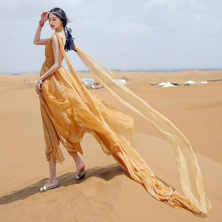 Stylish Fairy Seaside Travel Elegant Beach Dress