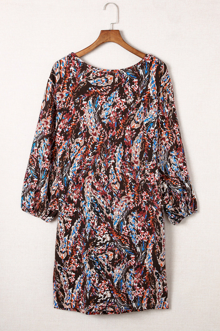 Plus Size dress with floral pattern