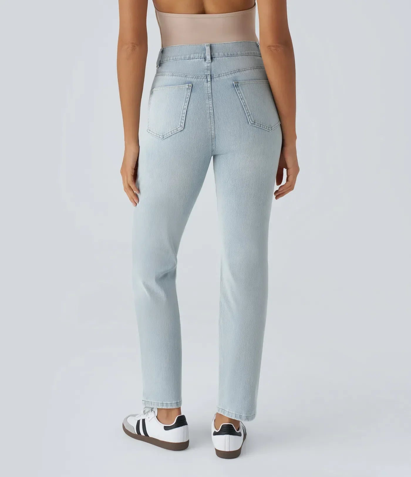 Women's - Elastic Trousers - Stretchy Fabric - Versatile Everyday Wear for All Occasions