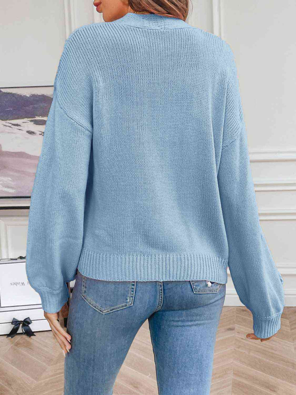 Women's - Floral Long Sleeve Open Front Cardigan - Lightweight & Stylish - Perfect Layering Piece