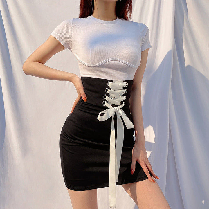 Strappy hip skirt