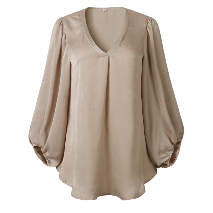 Sophisticated Casual V-neck long sleeve blouse