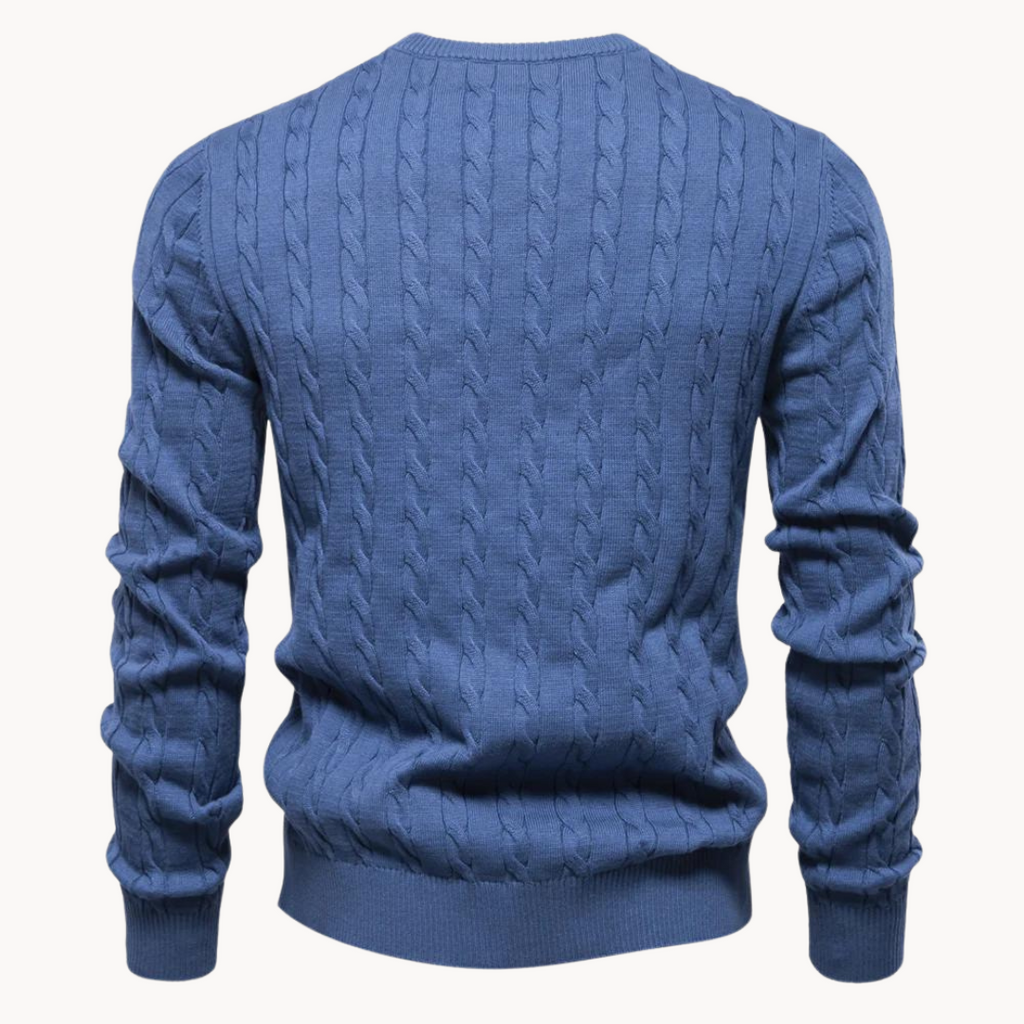 Men's - Sweater - Cable Knit - Soft Comfortable Ponty - Warm Casual Pullover for Effortless Style