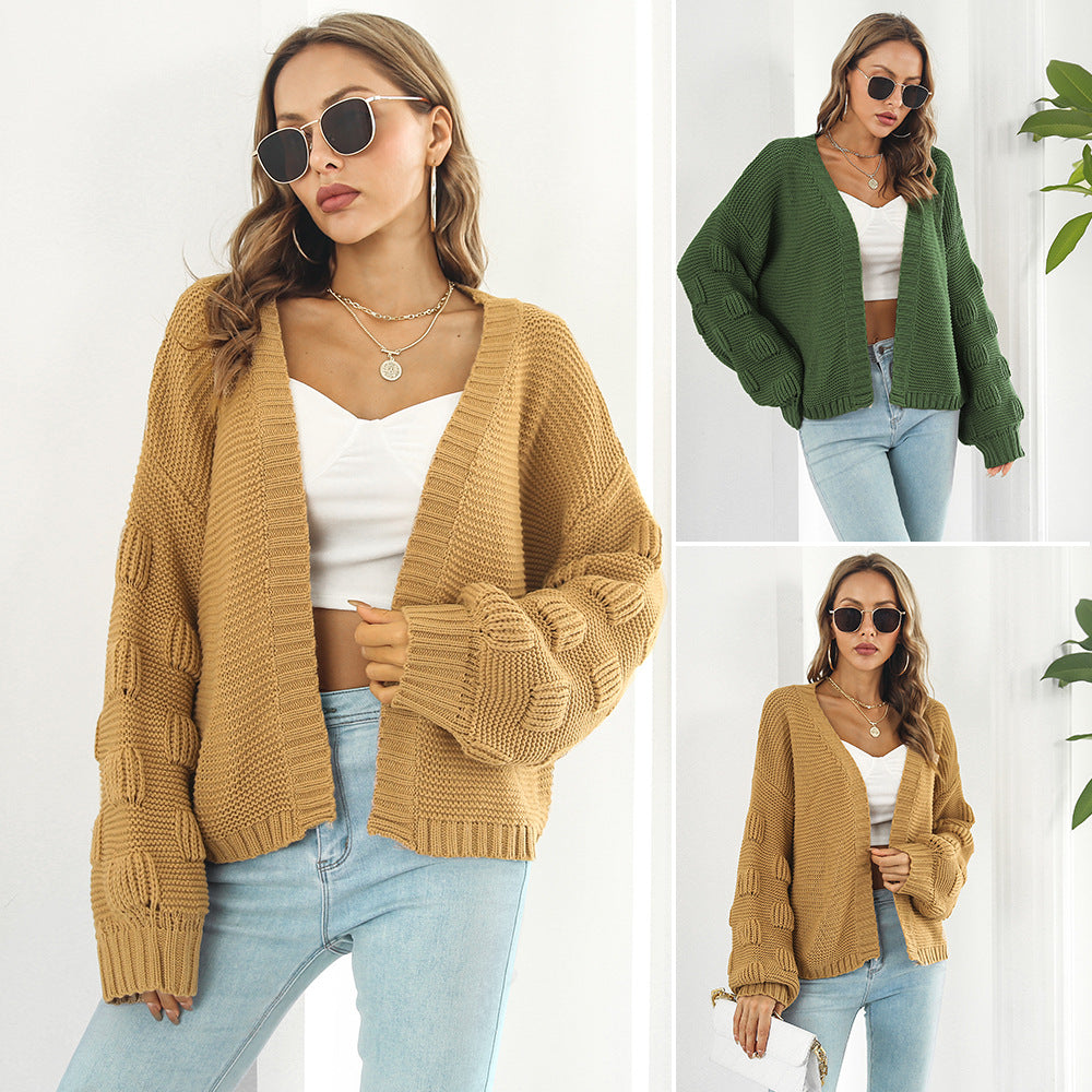 Ana™ cardigan with puff sleeves