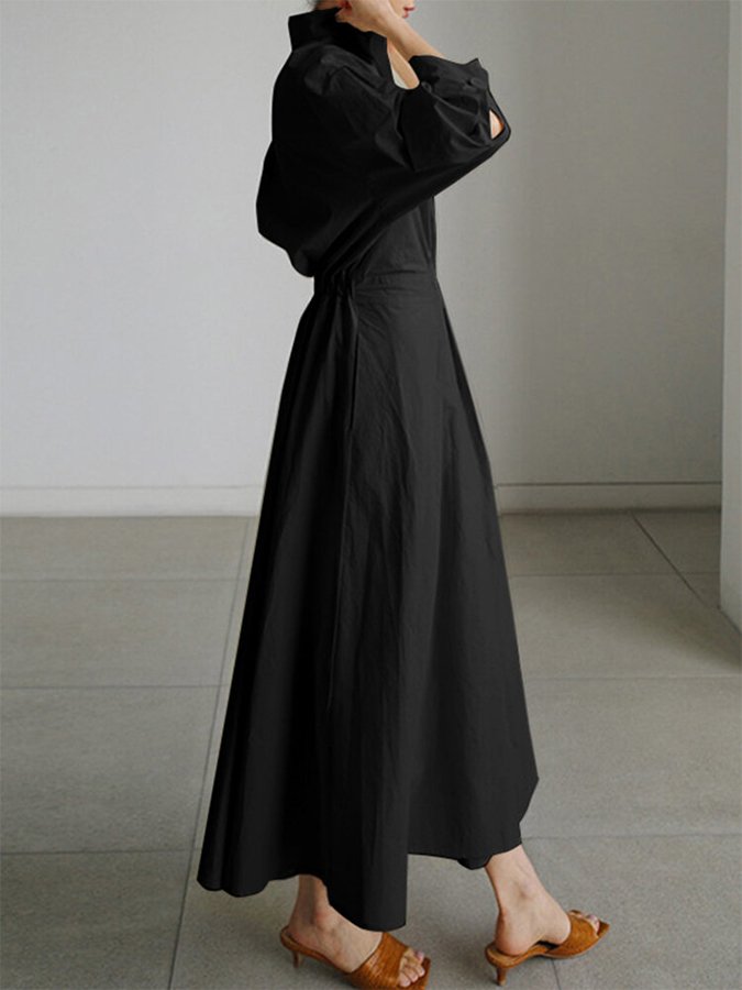 Elegant Pleated Maxi Dress