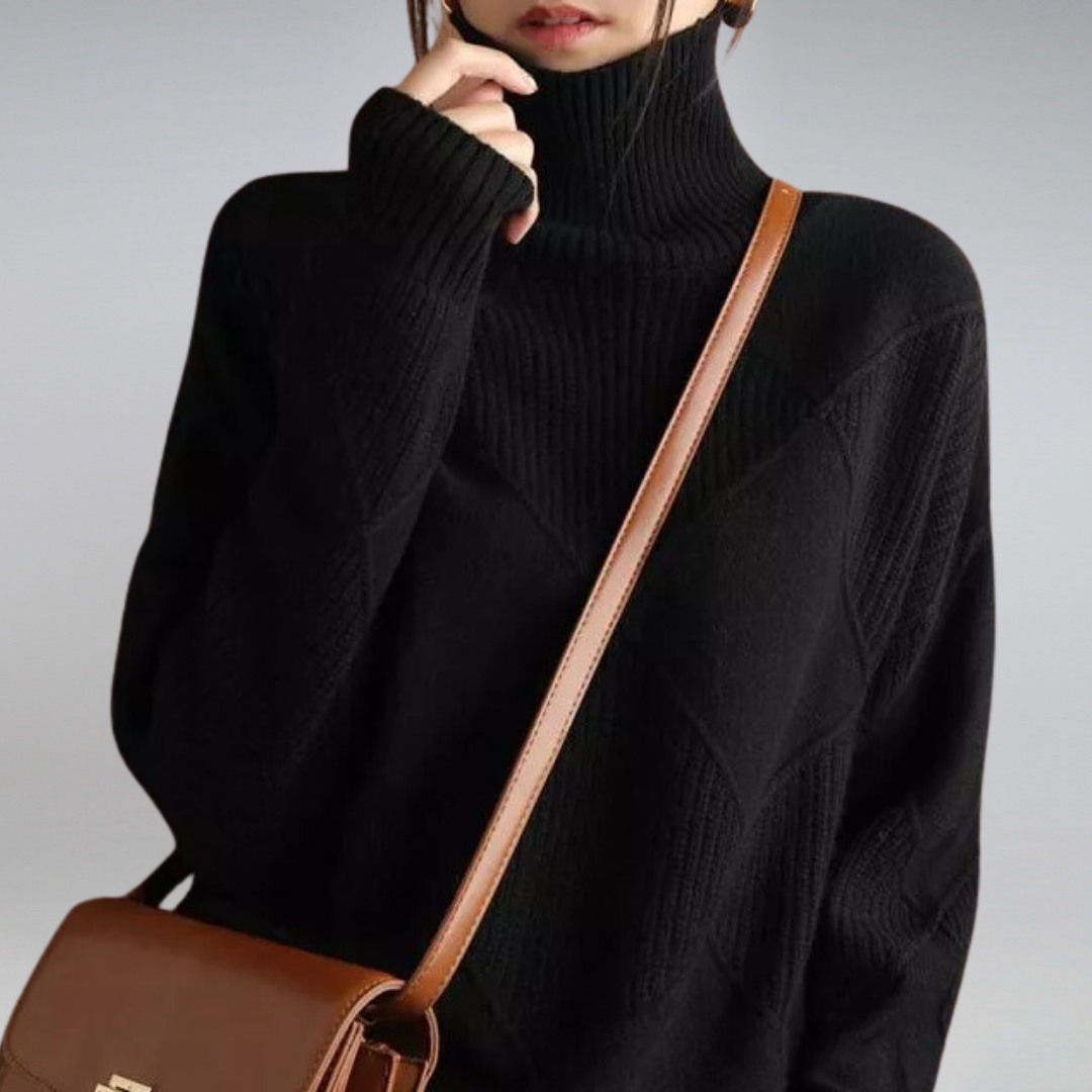 Women's - Turtleneck Sweater - Cashmere - Luxurious Warmth & Timeless Style