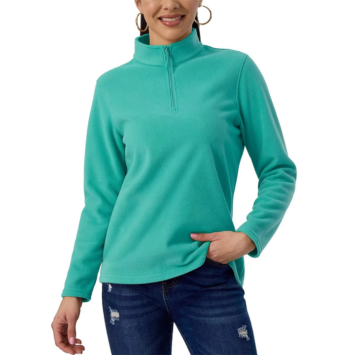 Comfortable jacket with a short zip, ideal for activities, fleece