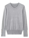 Fashionable women's jumper with button placket