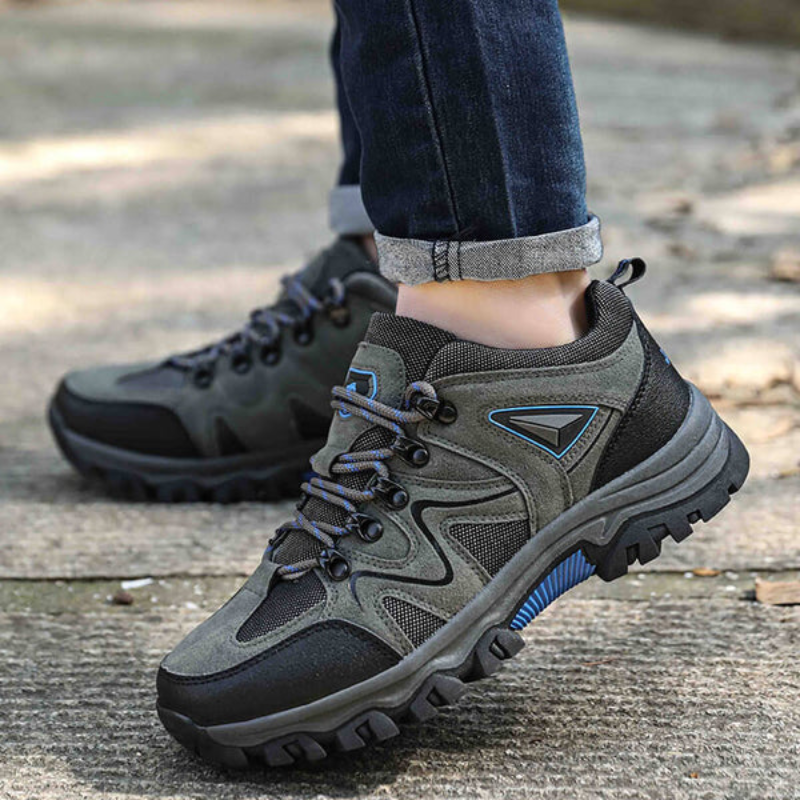 Men's - Lace-Up Hiking Shoes - Durable & Comfortable