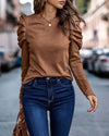 Blouse with puff sleeves