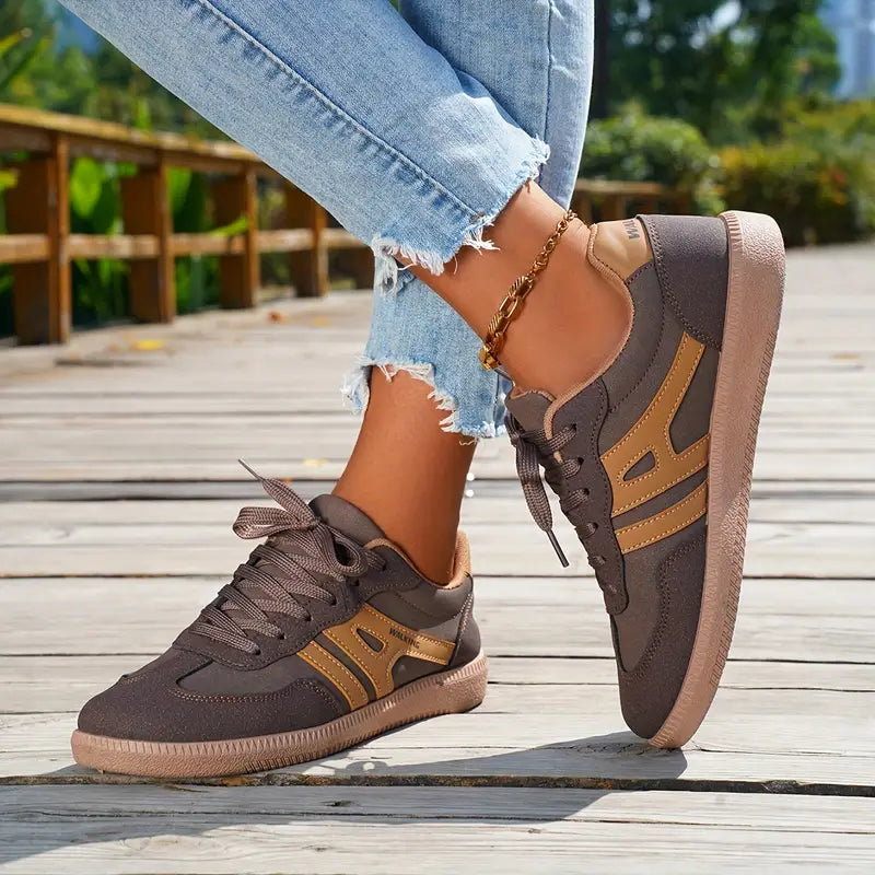 Women's - Comfortable Sneakers - Breathable Fabric - Stylish and Supportive Shoes