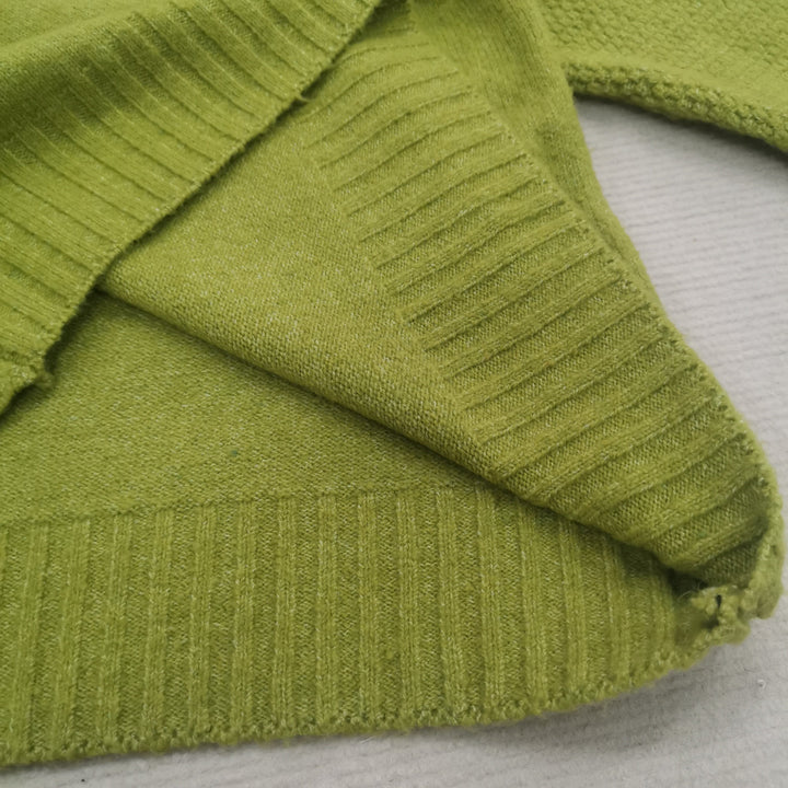 Grass green oversized knitted turtleneck jumper