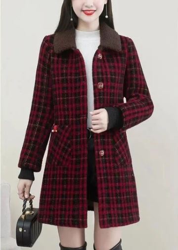 Thick, medium-length coat