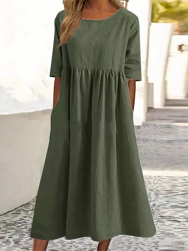 Vintage Dress With Half Sleeves