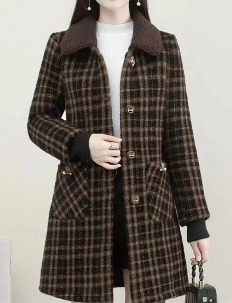 Thick, medium-length coat