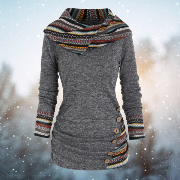 Tribal hooded sweater