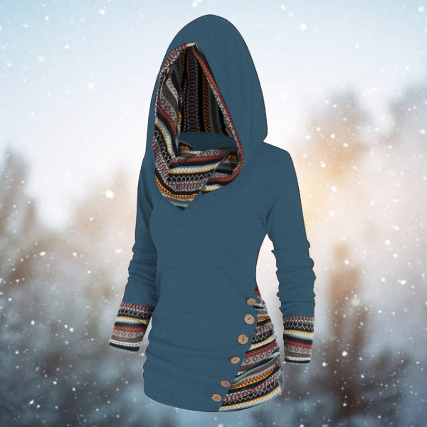 Tribal hooded sweater