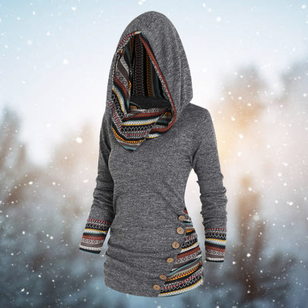 Tribal hooded sweater