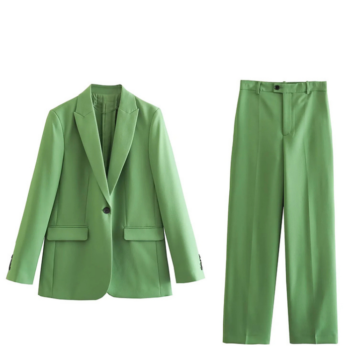 Solid two-piece ladies' suit