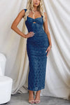 Women's - Maxi Dress - Mesh Fabric with Ruffles - Elegant and Stylish Summer Dress for Women