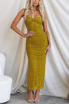 Women's - Maxi Dress - Mesh Fabric with Ruffles - Elegant and Stylish Summer Dress for Women
