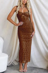 Women's - Maxi Dress - Mesh Fabric with Ruffles - Elegant and Stylish Summer Dress for Women