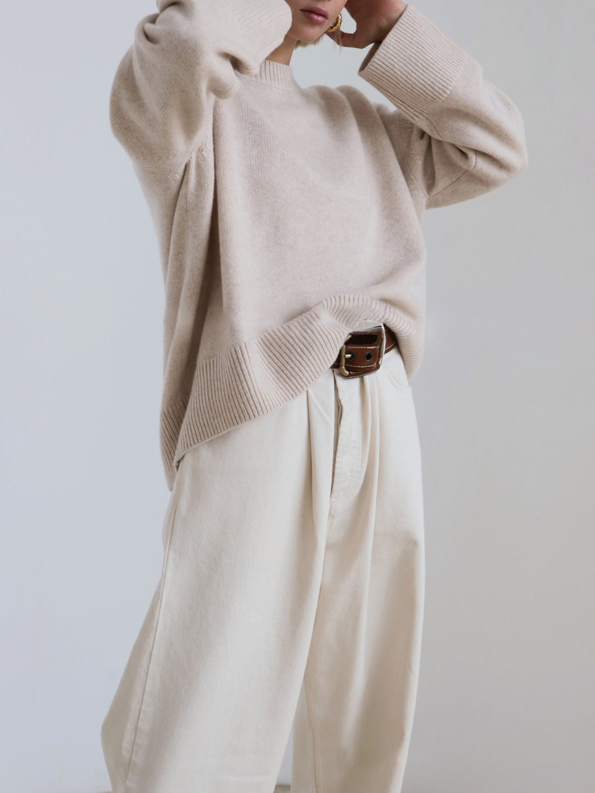 Women's - Candyfloss Oversized Sweater - Cosy Knit - Stylish Casual Wear