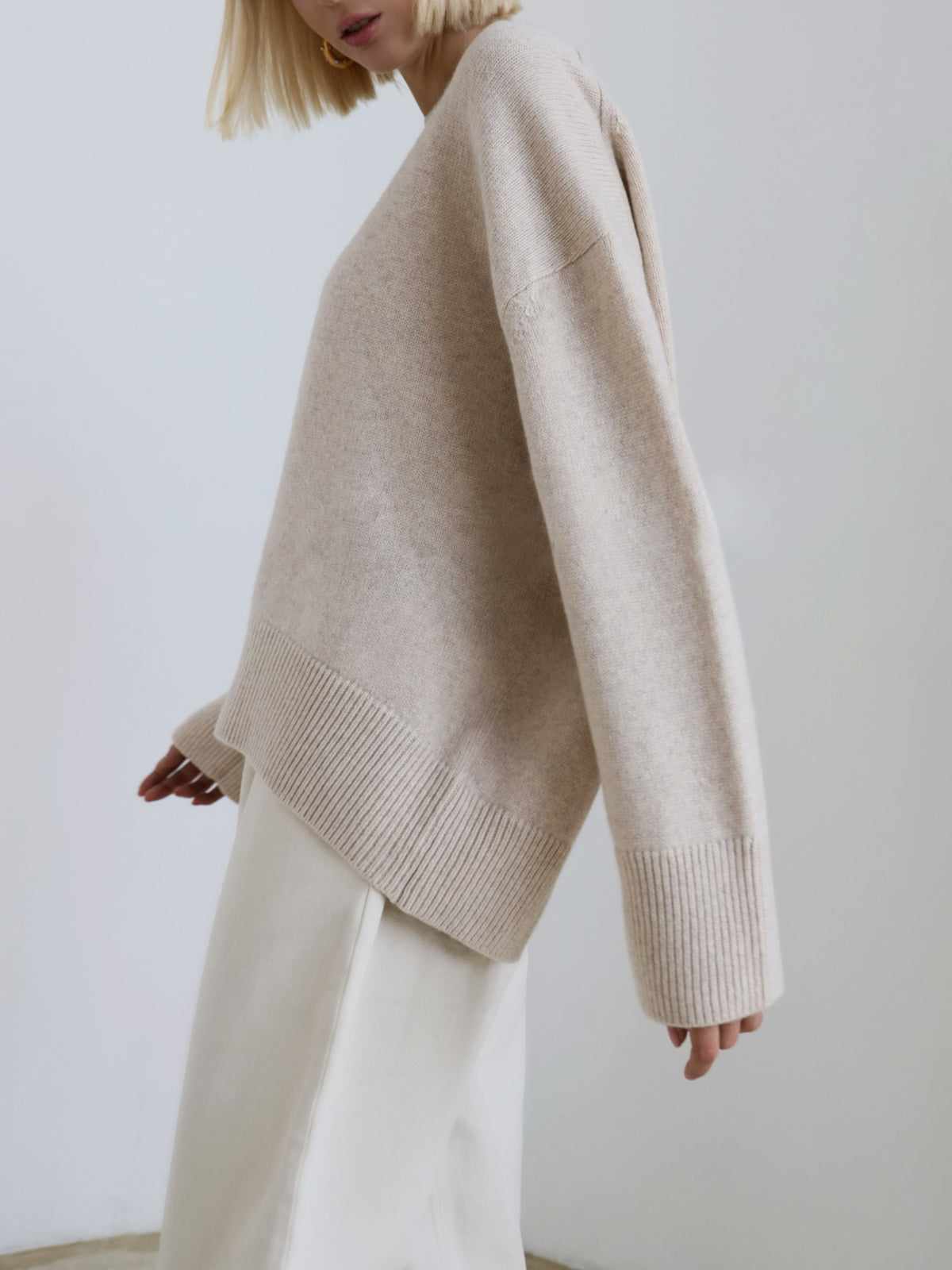 Women's - Candyfloss Oversized Sweater - Cosy Knit - Stylish Casual Wear